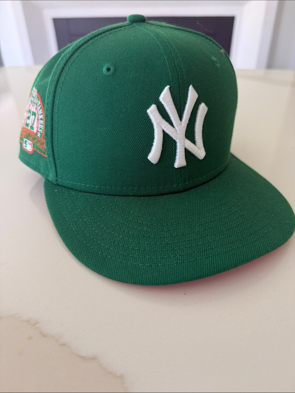 New Era Green Fitted Cap with White NY Logo